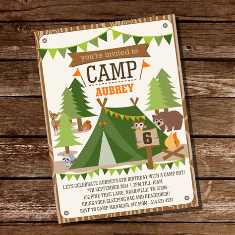 Cursed mystical camp invitations